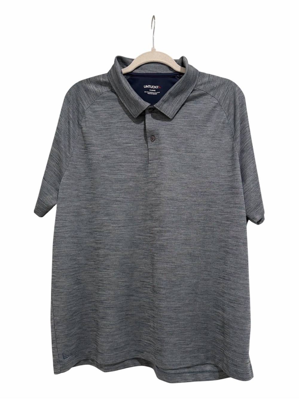 UNTUCKit Men's Polo Shirt Blue Stretch size XL country club casual collared